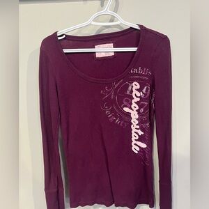 Aeropostale Women's Purple Long Sleeve Top